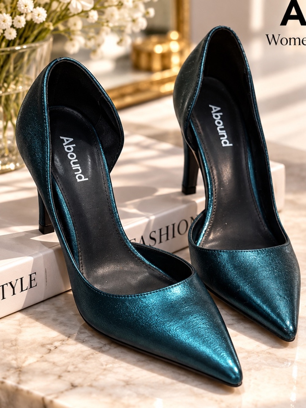 Abound Metallic Teal Pointed-Toe Stiletto Pumps